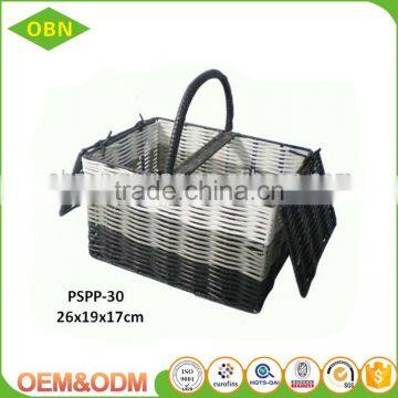 Woven Plastic Empty Picnic Basket Wholesale photo-2