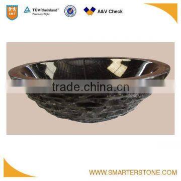 China black granite counter basin with natural surface outside