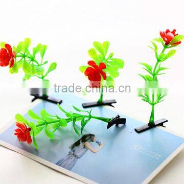 Wholesale Fashion Green Head Plants Grass Bean Sprout Flower Hairpin photo-3
