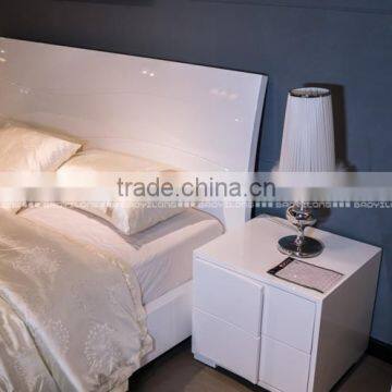 White Bedroom Furniture / Wood Double Bed / Latest Double Bed Designs B57 photo-2