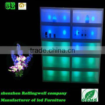 Hot Sale! Colorful led bathroom cabinet Home decorative tv cabinet/glass key cabinet