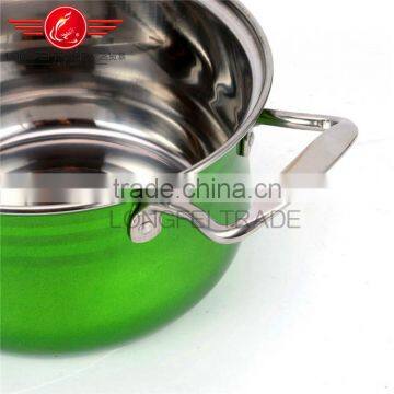 Hot Selling 5pcs Colorized Drum-shaped Stainless Steel Soup Pot Kitchen Cookware With Decal photo-6