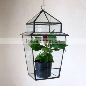 Street Lantern Stained Geometric Glass Terrarium photo-2