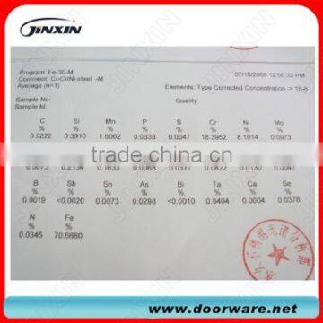 Stainless steel 304 Test Report