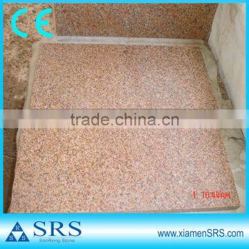 Yellow flamed granite paving tiles