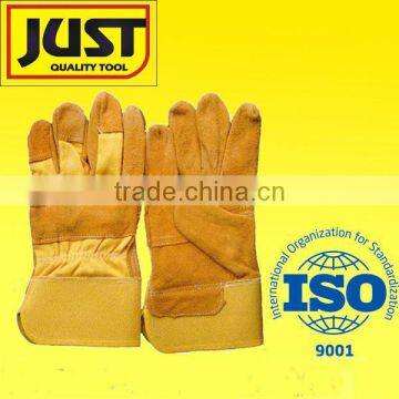 cow split leather working glove