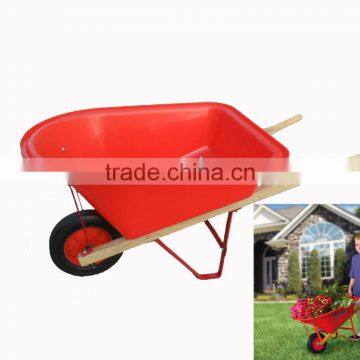 Plastic Kids Wheel Barrow with wooden handles (WH0201)