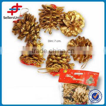 Gold Christmas decoration ball, Pinecone