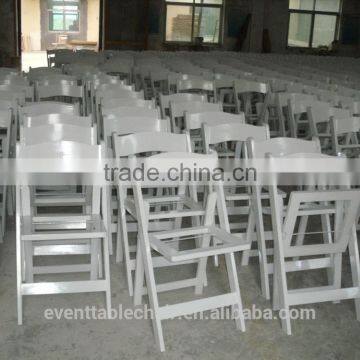 High Quality Banquet White Wedding Wood Folding Chairs for Party photo-3