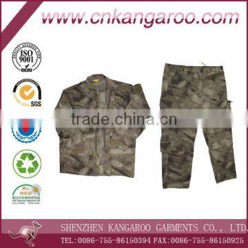 Men's 65% polyester 35% cotton woven A-TACS military uniform