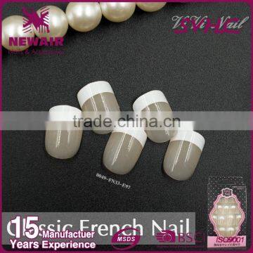 Fashion ABS Curved French Artificial Nail Art Tips Classic 24pcs Manicure photo-2