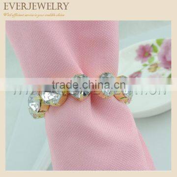 Acrylic Oval stone metal napkin ring