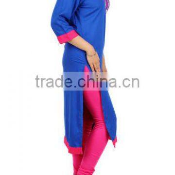 Fancy Long Kurta Embroidery Designs for Indian Women HSD2289 photo-3