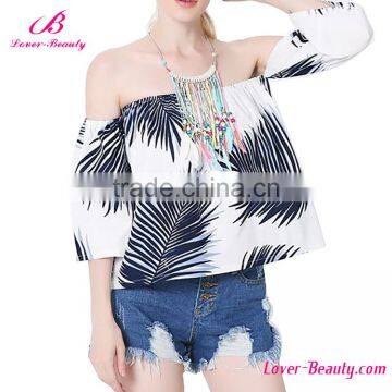 Hot Red Off Shoulder Summer Satin Women Designs Blouse photo-3