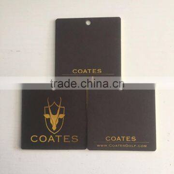 2016 High Quality Customized Thick Paper Hang Tags With Gold Foil Logo photo-4