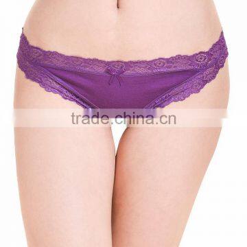 Lace Transparent Thong Bikini Embroidery Cotton Mature Women g String Underwear photo-5