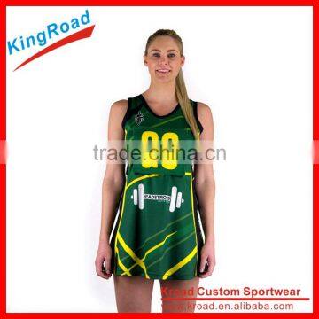 New Style Custom Sublimation Basketball Jersey Netball Dress Cheap Netball Uniforms photo-2