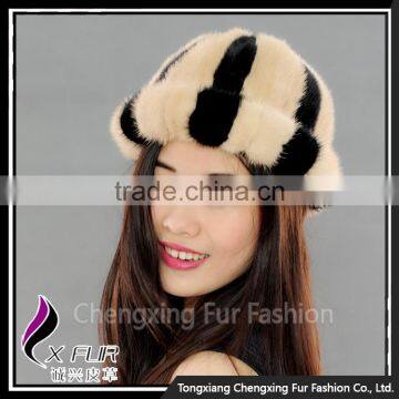CX-C-197B Wholesale Price In Stock New Style Excellent Real Mink Fur Cap Hat photo-5