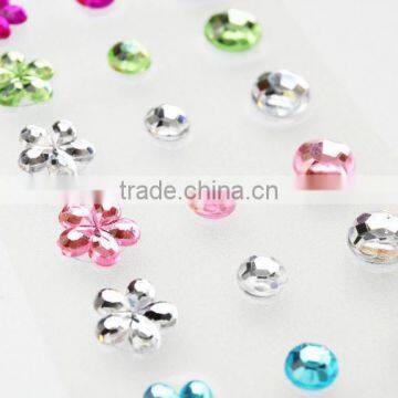 Wholesale Craft Gem Stickers Custom Design Pearl Sticker Rhinestone With Glue Sticker photo-5