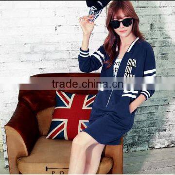 Navy Blue Long-sleeved Dress photo-3