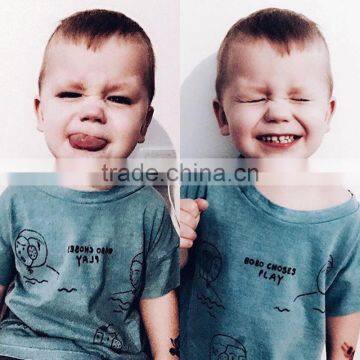 S17502A Baby Boy Clothes Short Sleeve Baby Tops Kids Clothes T-shirts photo-2