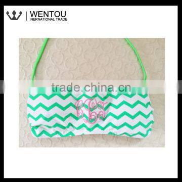 New Arrival Monogrammed Chevron Bandeau Bikini photo-5
