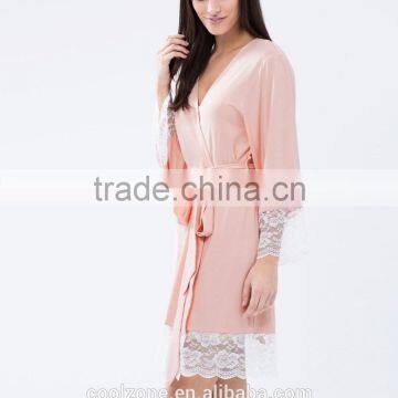 Relaxed Fit Wrap Front Comfortable Bamboo Bathrobe Wholesale Luxury Bathrobe photo-3