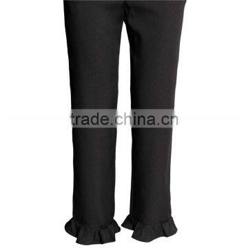 Summer Ankle-length Frill Trousers Woven Women Slacks photo-6