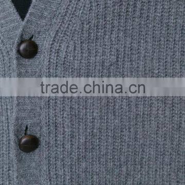 Top Selling High Quality Customed Printing Mens Grey Cardigan Mens Sweater Design With Buttons Closure photo-5