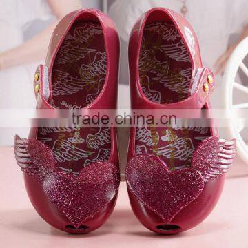 Soft Melissa Shoes for Girls, Heart Design Mini Melissa Shoes photo-2