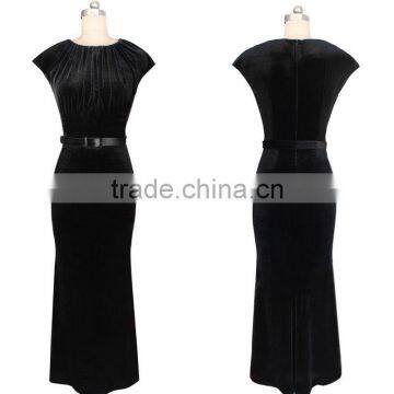 Fashion Elegant Dresses Women Long Sleeveless Party Evening Gown Dress 2016 photo-3