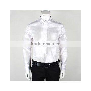 Mens stripe 100 cotton non iron dress shirt