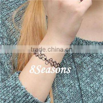Hot Fashion Black Nylon Imitation Bracelets Temporary Tattoo Sticker photo-3