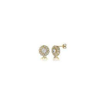 Custom fashion Children\'s Sterling Silver Crystal Zirconia Stud Earrings for girls