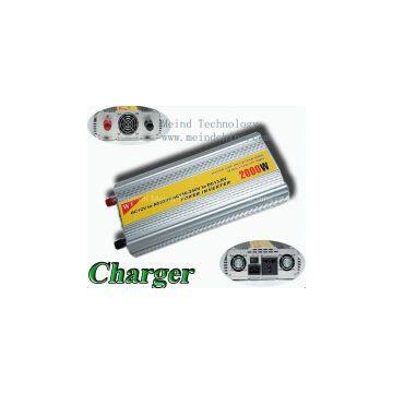 2000W Modified Sine Wave Built-In Charger DC to AC  Power Inverter with Universal Socket