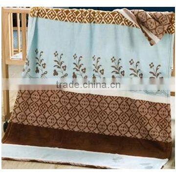 Xinbo plain print plush coral fleece throw blanket