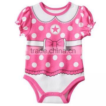 Wholesale Summer Gentleman Style Cows Printing Thin Section High Quality Baby Romper