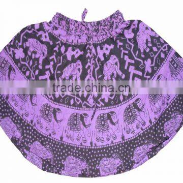 Indian Cotton Young Girls Mini Skirt photo-3