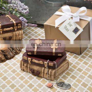 Vintage Style Luggage Design Trinket Box