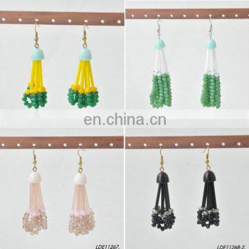 high quality beaded earrings tassel beaded earrings