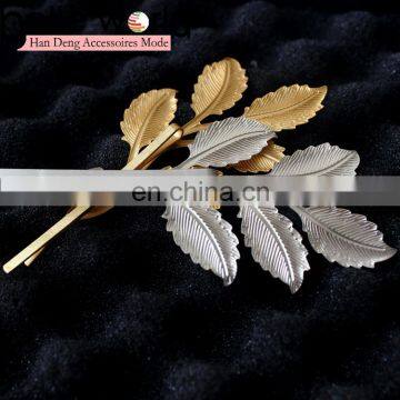 Newest Europe and United States leaves Hair Clips barrettes bobby pins