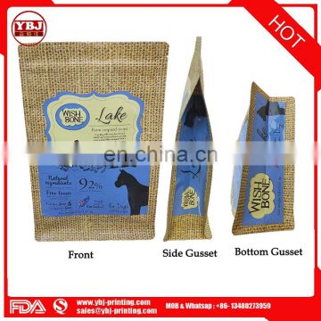 New design flat bottom packaging plastic bag with zipper top