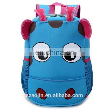 2017 fashion design 3D pattern school bag for kids