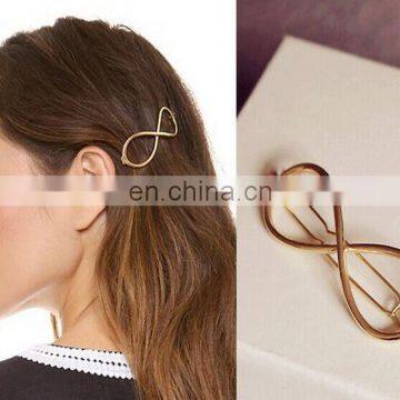 2017 hot selling hair accessories, fashion girl hair pins, gold metal hair pins