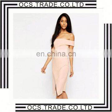 2016 OCS Sexy Mixed Colors Mini Bandage Midi Lady Dress