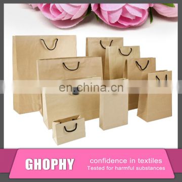 Cheap kraft paper bag, Die cut paper bag, Cosmetic craft paper bag with famous brand