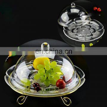 Custom design acrylic plastic industrial afternoon tea tray with cover