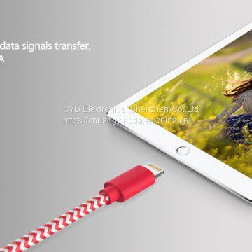 Multi 8-pin USB 2.0 Nylon Braided Cable for IPhone 5S/6/6S Plus Charger and All IOS Systems Devices photo-4