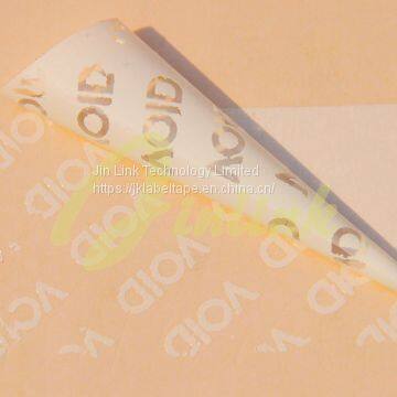 Partial Transfer Anti-fake Security VOID Label Material,tamper evident void label material,tamper evident security tape