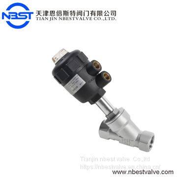 DN32 SS304 Body Pneumatic Angle Seat Valve photo-2